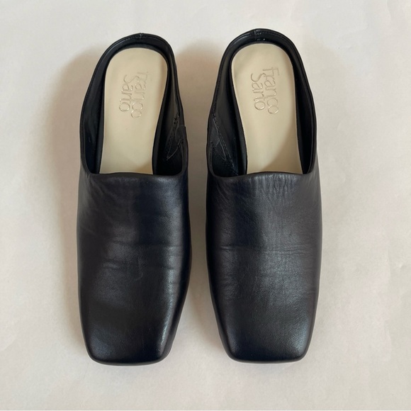 Franco Sarto Black Leather Mules 6.5 NWT - Picture 1 of 6